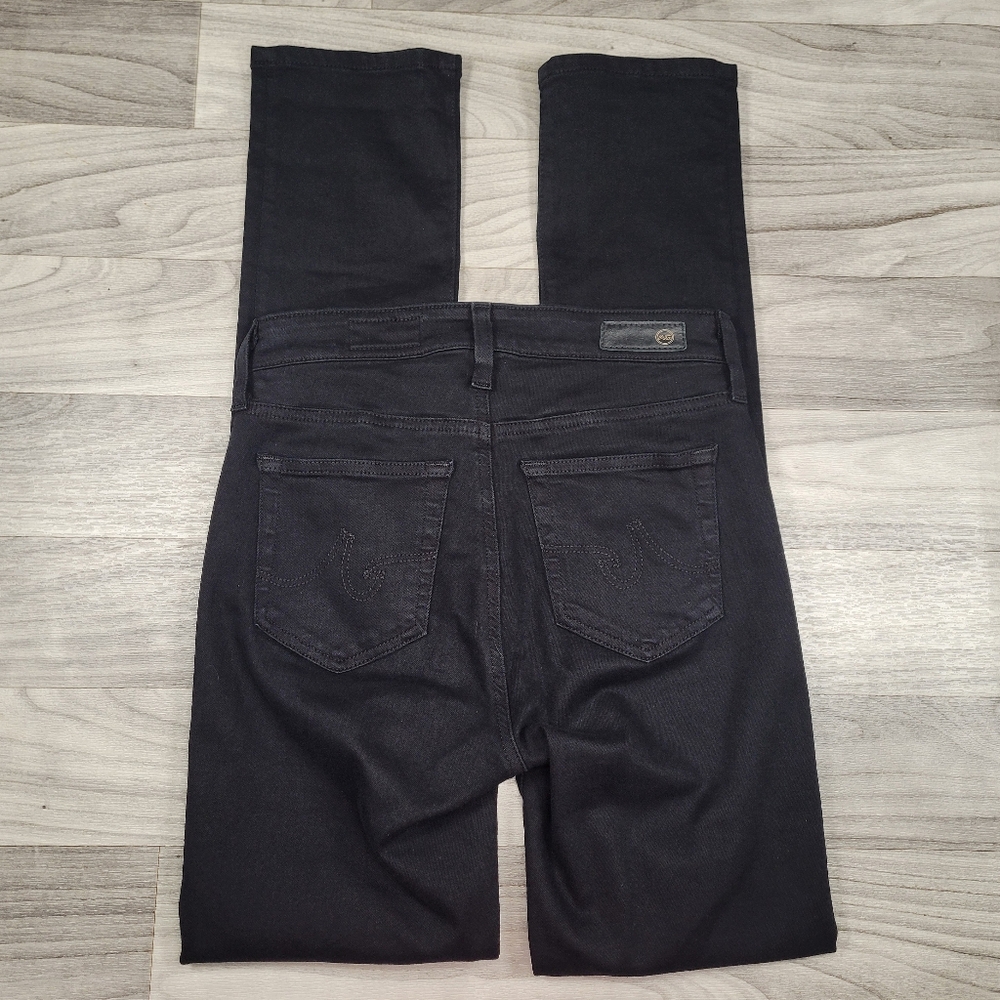 AG Jeans Mari Extended Jeans Women's Size 25/26 Black High-Rise Slim Straight - Picture 3 of 11